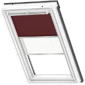 Velux Verduisterend Rolgordijn Dfd Mk04 4559s - Manueel - Donkerbruin En Wit