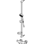 Hansa Prisma doucheset 90cm met badthermostaat en s koppeling chroom 48102131