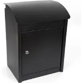 Perel Pakketbrievenbus Malm e, wandmontage, incl. 2 sleutels, afmetingen (H x B x D) 50.5 x 42 x 26 cm, zwart