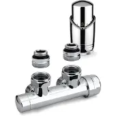 Plieger Onderblok radiator set valvola design haaks chroom