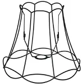 QAZQA Metalen lampenkap zwart 30/26 - Granny Frame