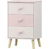 En.casa Kindernachtkastje Sandnes wit en roze 62x38x30 cm []