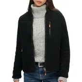 Superdry Fleece jas oranje / zwart