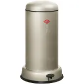 Wesco Baseboy Prullenbak met Soft Close | 20 Liter | Metaal - Nieuwzilver | Pedaalemmer