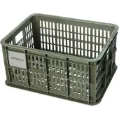 Basil Fietsmand van gerecycled plastic Crate - Capaciteit 17,5 liter - Groen - 29x39x21 cm