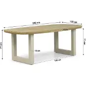 Lifestyle Garden Furniture Lifestyle Falcon/Talai dining tuintafel 240 x 120 cm