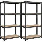 Songmics Stevige plank met 4 verstelbare planken, Zwart / 1