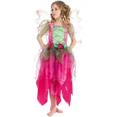 Generique déguisement fée fleur fuchsia vert fille - 3/4 ans - rose - chaks c4141104