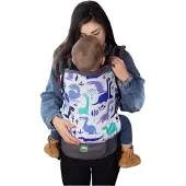 Luna Dream draagzak Grow Up Dino katoen wit/groen/blauw