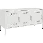 vidaXL Tv-meubel 100,5x39x50,5 cm staal wit