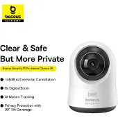 Baseus IP beveiligingscamera - - P1 Pro Dome - 3K (5MP) - 360 rotatie - Kleur nachtzicht