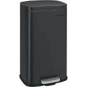 Songmics Vuilnisbak met softclose-functie, Zwart
