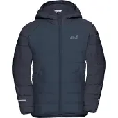 Jack Wolfskin gewatteerde jas Zenon donkerblauw Outdoor jas Jongens/Meisjes Polyester Capuchon - maat 128