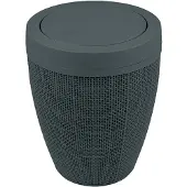 Addis Badkamerprullenbak met swingdeksel 'Hessian' - 5 Liter - Antraciet