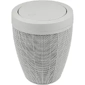 Addis Badkamerprullenbak met swingdeksel 'Hessian' - 5 Liter - Lichtgrijs