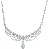 Charme Bijoux Zilverplating -Ketting -fijn model -
