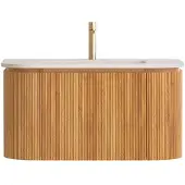 Sanilux Badmeubelset eleganza 80 cm solid surface 1 kraangat acacia