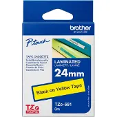 Brother TZe-651 Tape Zwart op geel (24 mm)