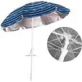 Gerimport strandparasol 180 cm polyester/aluminium blauw