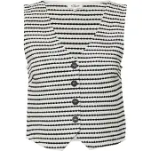 s.Oliver Gilet crème / zwart
