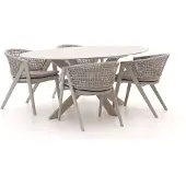 Manifesto furniture + 10% kassakorting | Manifesto Valsecca/Furato ellips 200cm dining tuinset 5-delig
