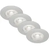 Briloner Kulana - Set van 4 LED Inbouwspots - badkamerverlichting - Ø9 cm - IP44 - 4.9 W - 480 Lm - 3.000 K - chroom