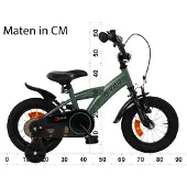 2Cycle Biker kinderfiets 12 inch (2 tot 4 jaar) voor jongens groen