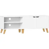 Songmics TV meubel met 2 deuren, Wit