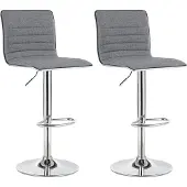 Songmics Set van 2 barkrukken met rugleuning