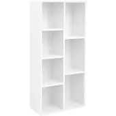 Vasagle Boekenkast met 7 vakken, Wit