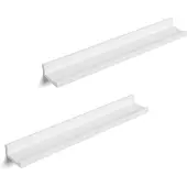 Songmics Zwevende planken set van 2 glanzend wit