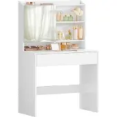 Vasagle Kaptafel met witte spiegel
