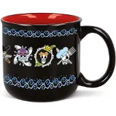 Stor Young Adult - One Piece - Keramische ontbijtmok in geschenkverpakking Skulls - 400 ML