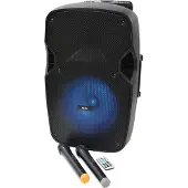 Qtx PAL15 mobiele bluetooth luidspreker met 2 draadloze microfoons