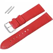 Charme Bijoux Horlogebandje-Rood Leer-20 mm -