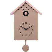 Clayre & Eef Koekoeksklok 20x10x26 cm Roze Kunststof
