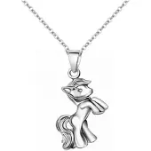 Charme Bijoux Zilver- Ketting- Paard- 40 cm- Zilverkleur-