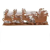 Clayre & Eef Waxinelichthouder 25x8x8 cm Bruin Metaal
