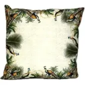 Madison sierkussen 45x45 cm Peacock flower green