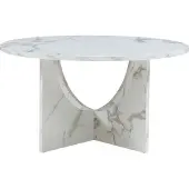 En.casa Salontafel Rindal rond marmerlook wit 80x41,5 cm []