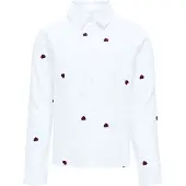 ONLY GIRLS Blouse 'Koglina Grace' bourgogne / wit