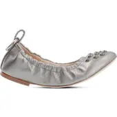 Jan Jansen Ballerina's Dames Grijs Leer Maat 41