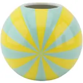 House Vitamin Vase flower vase swirl yellow/mint 20x20x17cm