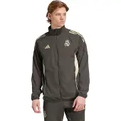 Adidas Real Madrid Presentatie Trainingsjack 2025-2026 Grijs Lichtgroen