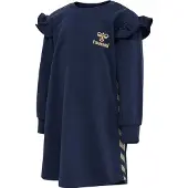 Hummel Signe Long Sleeve Dress Blauw 104 cm Meisje