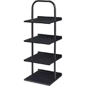 En.casa Schoenenrek Poytya met 4 planken zwart 96x34x32 cm []