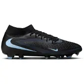 Nike Phantom 6 High Academy Gras / Kunstgras Voetbalschoenen (MG) Zwart Lichtblauw