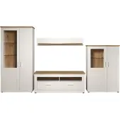 Trendteam Woonkamerwand, model Shade, Andersen, pine (dennenhout), wit, 368 x 194 x 45 cm