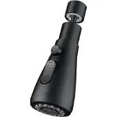 INF 360 graden draaibaar keukenkraan mondstuk, verhoogde waterdruk met ingebouwde booster, koper en ABS Black