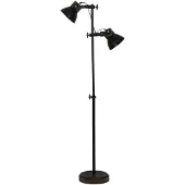 Light & Living Vloerlamp 2L 40x30x165 cm JODY zwart zink+hout bruin
